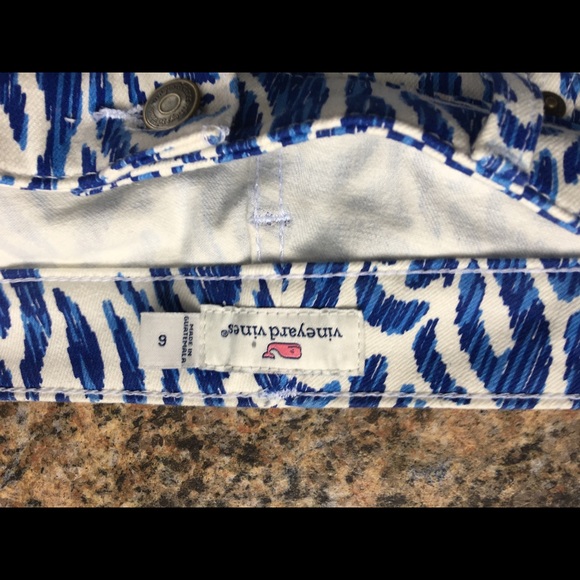 Vineyard Vines Skinny Leg Zebra Print Denim Size 6 - Picture 6 of 8